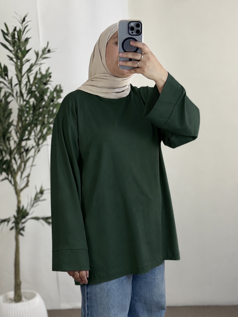 T-Shirt Premium Summer Manches longues - Taille: Taille 2= 36-48/ Longueur 83cm | Couleur: Vert