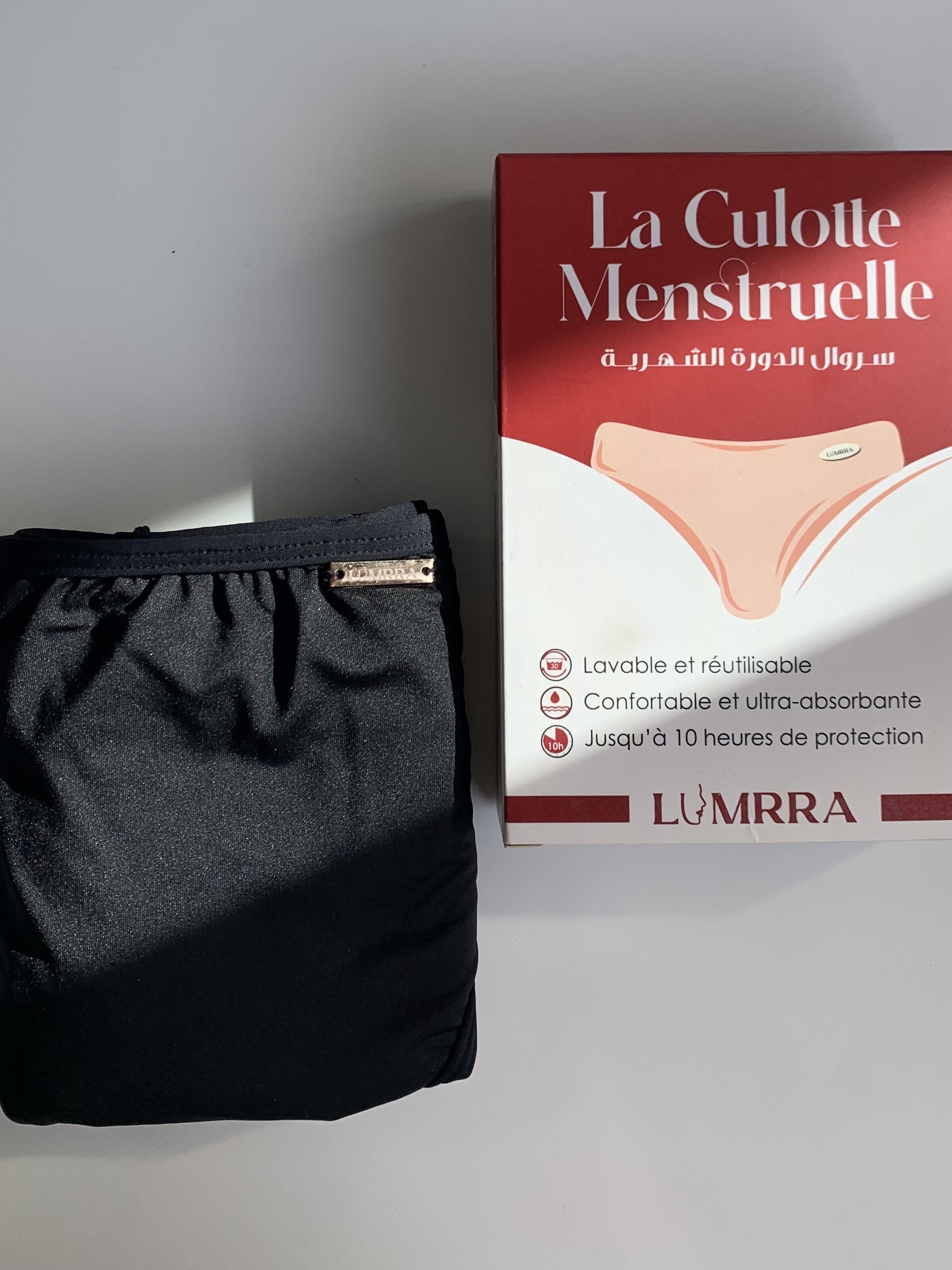 Culotte menstruelle Basique - Taille: M = 38 - 40  | Couleur: Noir