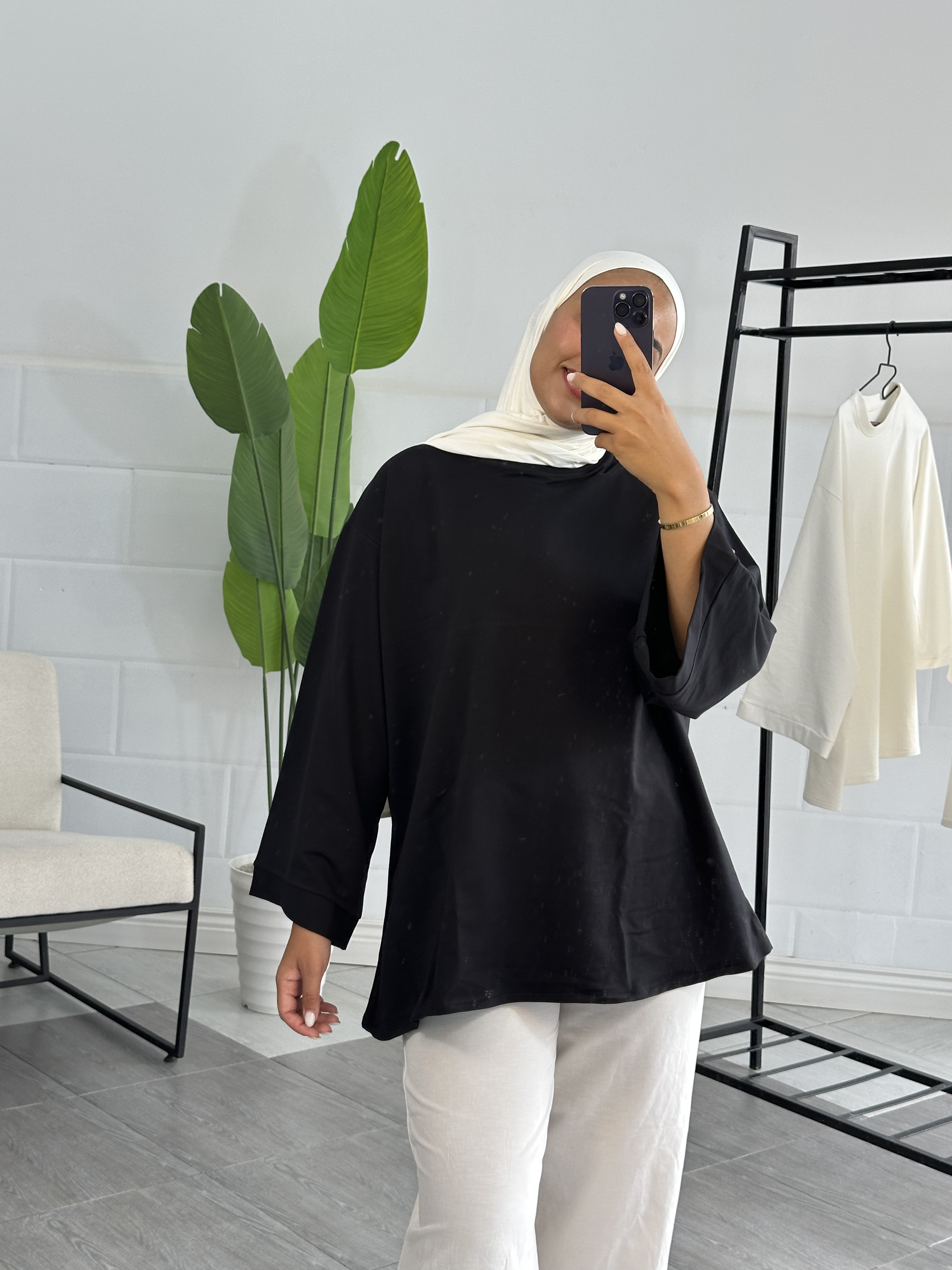 T-Shirt Premium Manches longues - Taille: Taille 1 = Longueur 75cm | Couleur: Noir 