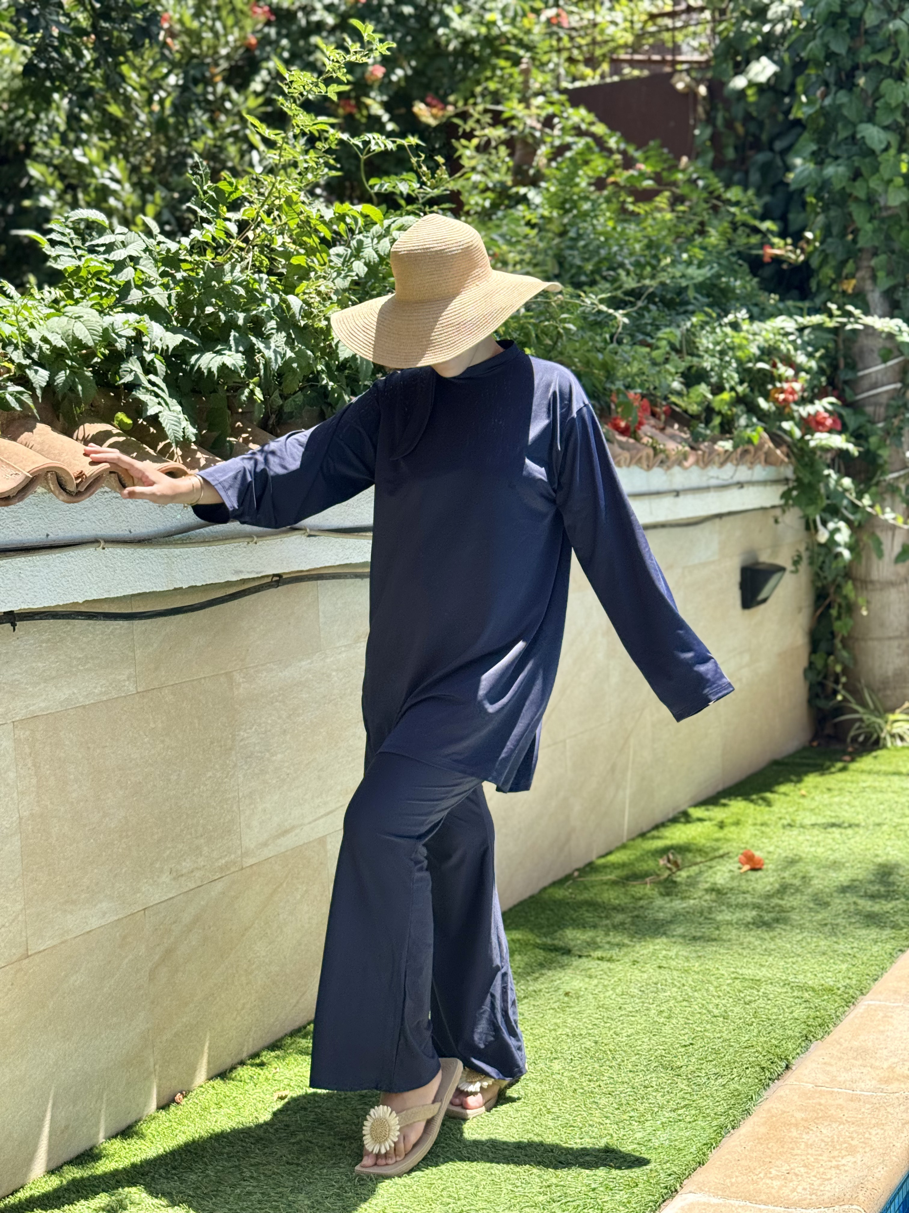 Burkini T-Shirt bleu nuit 
